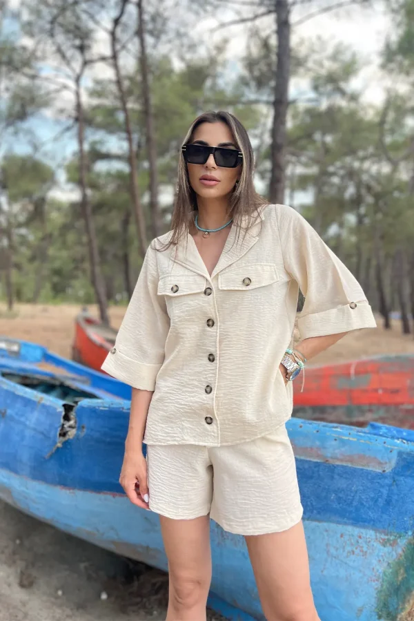 ΣΕΤ ΠΟΥΚΑΜΙΣΟ ΚΑΙ ΣΟΡΤΣ - ΜΠΕΖ