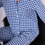 Σετ Πιτζάμες Καρό - Μπλε