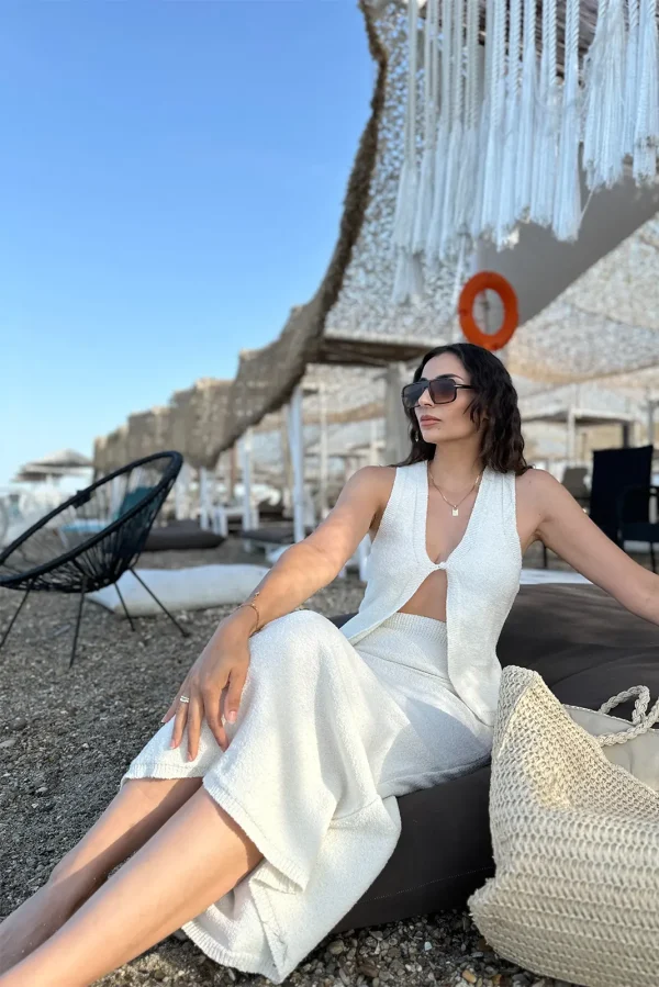 Σετ Πετσετέ Φούστα Τοπ - Λευκό