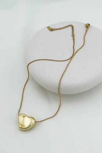 Heart Κολιέ - Χρυσό