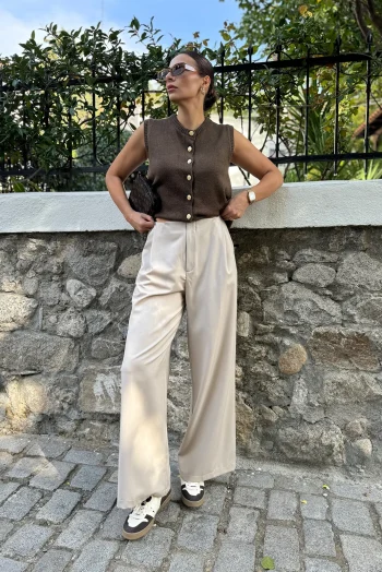 Υφασμάτινη Παντελόνα - Μπεζ