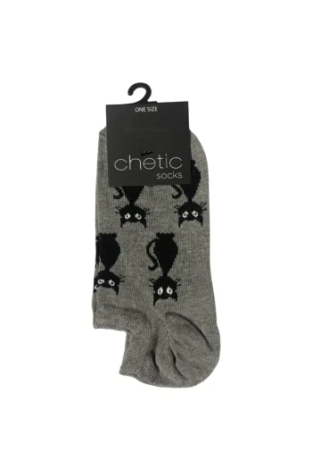 Γυναικεία Σοσόνια με Σχέδιο Γάτες - Γκρι