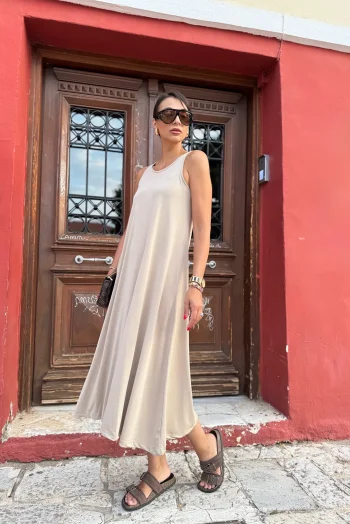 Basic Φόρεμα - Μπεζ