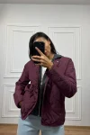 Καπιτονέ Μπουφάν με Κουκούλα - Μπορντό