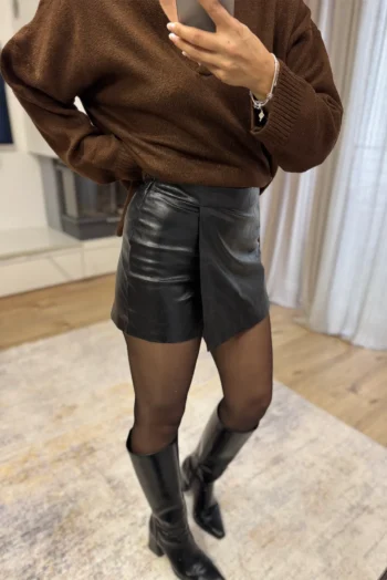 Δερματίνη Σορτς / Φούστα - Μαύρο