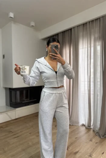 Σετ Φόρμας Ζακέτα Παντελόνι - Γκρι