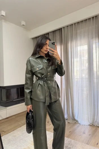 Σετ Ζακέτα κ Παντελόνι - Χακί