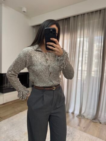 Ζακέτα με Πόλο Γιακά - Καφέ