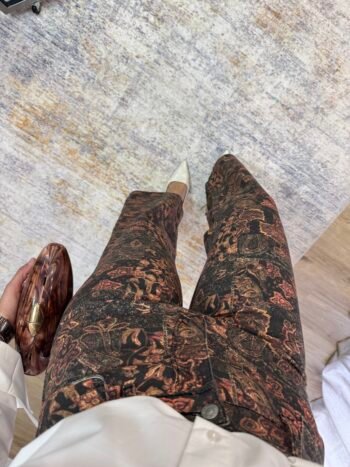 Ethnic Print Jean - Καφέ
