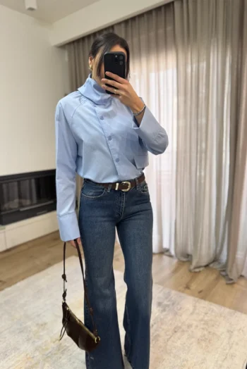 Τζιν Παντελόνι με Ζώνη - Σκούρο Μπλε