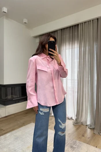 Πουκάμισο με Βάτες - Ρόζ