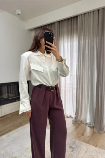 Πουκάμισο με Βάτες - Λευκό