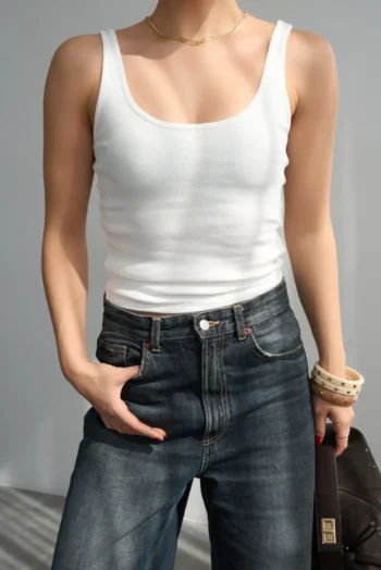 Ριμπ Φανελάκι - Λευκό