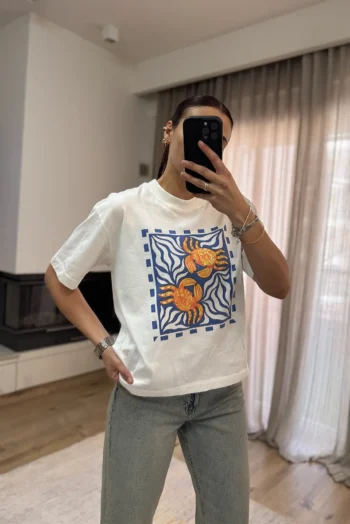 T-Shirt με Κάβουρα