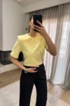 Μπλούζα με Βάτες - Κίτρινο