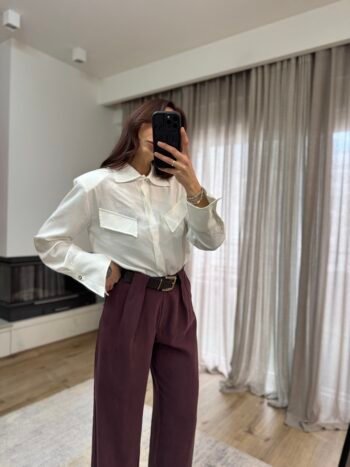 Πουκάμισο με Βάτες - Λευκό