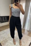Baggy Style Υφασμάτινο Παντελόνι - Μαύρο
