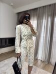 Πουά Σετ Παντελόνι Κάπρι κ Ζακέτα με Ζώνη